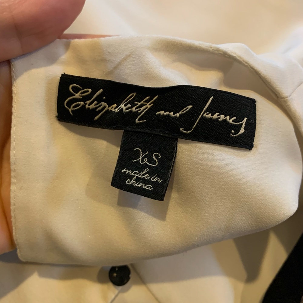 Elizabeth and James Silk Peplum Top - Picture 3 of 4